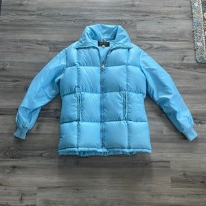 Vintage Light Blue Puffer Jacket